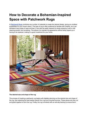 How to Decorate a Bohemian-Inspired Space with Patchwork Rugs