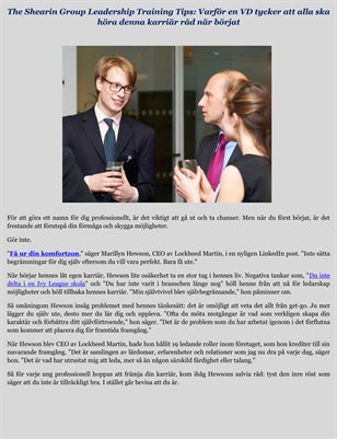 The Shearin Group Leadership Training Tips: Varför en VD tycker att alla ska höra denna karriär råd när börjat