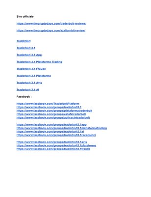 Traderbolt 3.1 : Traderbolt 3.1 Avis ! Traderbolt 3.1 Fraude ! Traderbolt 3.1 AI !!