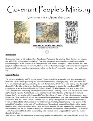 Covenant People's Newsletter #338