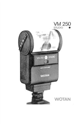 Wotan VM 250 Studio Flash Instruction Manual
