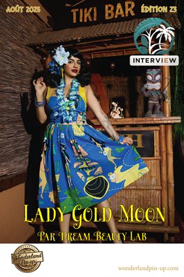Wonderland Pin-up Août 2025 édition 23 Lady Gold Moon poster de couverture
