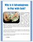 Why is it Advantageous to Pay with Cash?