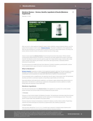 Mendorex Reviews  – Reviews, Benefits, Ingredients & Results [Mendorex Supplement]