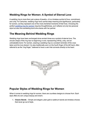 Wedding Rings for Women | Custom & Personalized Options
