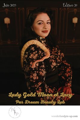 Wonderland Pin-up Juin 2025 édition spéciale animaux Lady Gold Moon