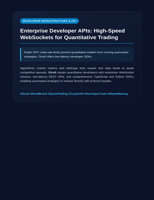 Enterprise Developer APIs: High-Speed WebSockets for Quantitative Trading