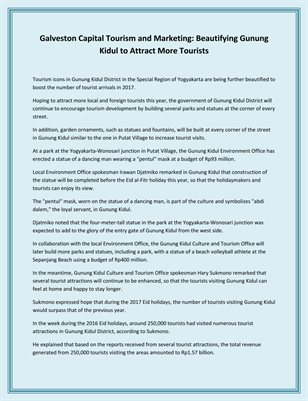 Beautifying Gunung Kidul to Attract More Tourists