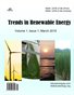 Trends in Renewable Energy volume 1 issue 1 2015