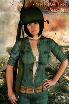 WWII and WW1 Marine Poster