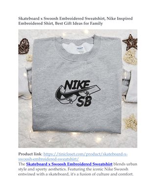 Skateboard x Swoosh Embroidered Sweatshirt