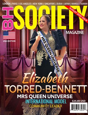 Elizabeth Torred-Bennett on the Cover of Beverly Hills Society Magazine July 2022 issue...