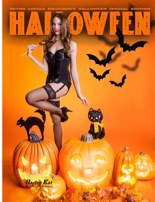 Retro Lovely's Famous Halloween Issue 2024 Vol-11 Harley Kat Cover