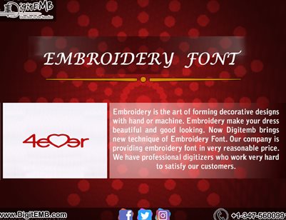 Embroidery Font