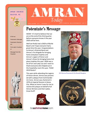 Amran Shriners - Amran Today 4th Quarter 2019