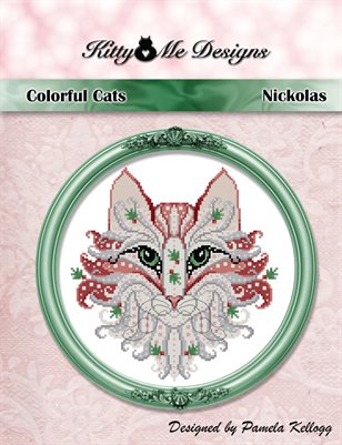 Colorful Cats Nickolas Counted Cross Stitch Pattern