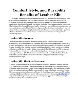 Leather Kilt