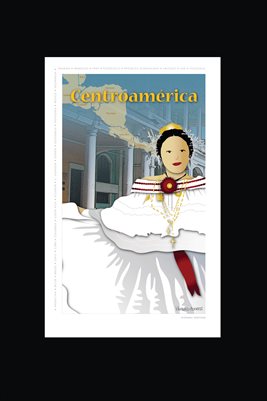 Central America Poster 12 x18