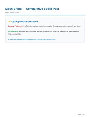 ⚡ Gas-Optimized Execution