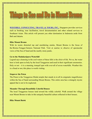 Things to See and Do in Mount Bromo