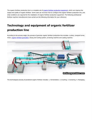 What are the conditions for a set of small organic fertilizer equipment