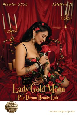 Wonderland Pin-up Février 2026 édition 29 Lady Gold Moon poster