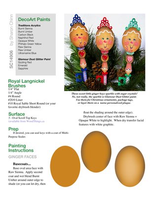 Jeweled Ginger Keys Painting Pattern Tutorial - Sharon Chinn SC14906