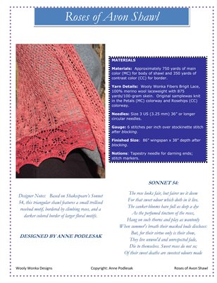 Roses of Avon Shawl