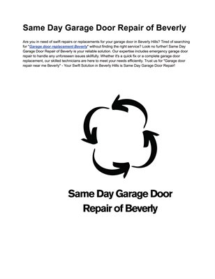 Same Day Garage Door Repair of Beverly