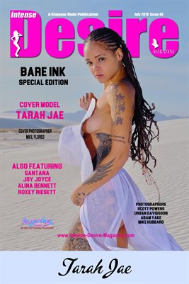 INTENSE DESIRE MAGAZINE - BARE INK SPECIAL EDITION COVER POSTER - Cover Model Tarah Jae - July 2019