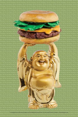 Cheeseburger Buddha Miniposter