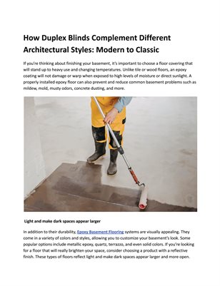 How Duplex Blinds Complement Different Architectural Styles: Modern to Classic