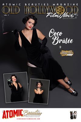 Atomic Beauties Magazine: Old Hollywood/Film Noir Special Edition Vol 3 Coco Brûlée Cover
