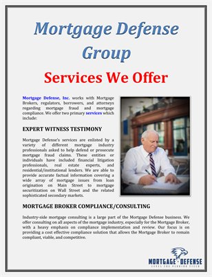 Mortgage Defense Group: Services We Offer