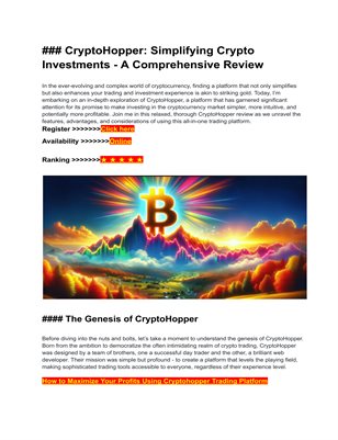  Cryptohopper Reviews-[SPECIAL PROMO FOR 2024]-{Cryptohopper App}-Crypto Hopper CHEK THE ALL FACT