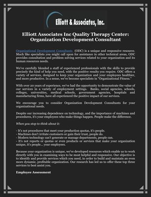 Elliott Associates Inc Quality Therapy Center: Organization Development Consultant