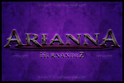 Arianna Hernandez Purple Name Design Poster