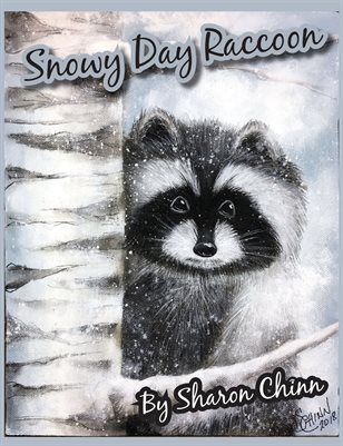 Snowy Day Raccoon Painting Pattern by Sharon Chinn SC18010