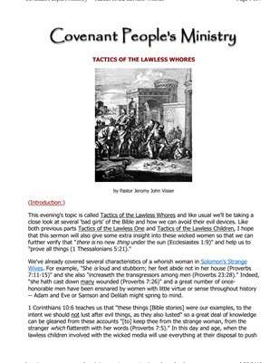 Tactics of the Lawless Whores