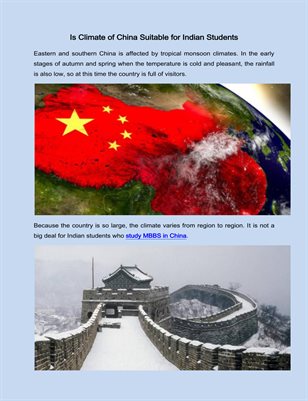 Is Climate of China Suitable for Indian Students