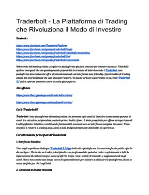 Traderbolt - La Piattaforma di Trading che Rivoluziona il Modo di Investire