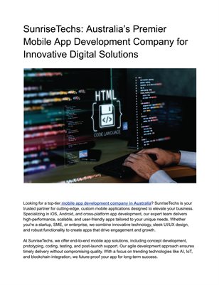 Mobile app development company