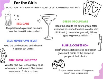Card Game For The Girls