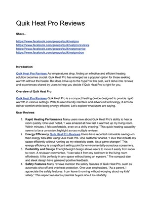 Quik Heat Pro Heater Cost