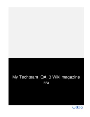 My Techteam_QA_3 Wiki magazine