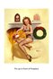 Pin-up in front of fireplace-Classic Pinup Girl