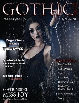 Gothic Culture Magazine August 2025 Nº59 Cover Model Miss Joy 