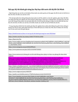 Nội quy Kỳ thi đánh giá năng lực Đại học đất nước đô thị Hồ Chí Minh