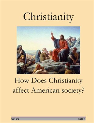 The Effects of Christianity on American Society