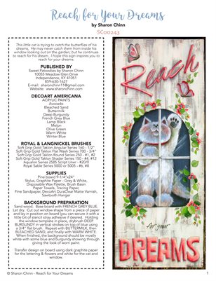 Reach For Your Dreams Siamese Cat Sign by Sharon Chinn - SC00243